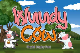 Woody Cow Font