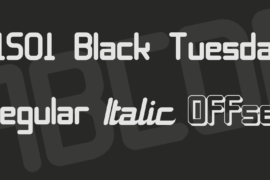 11S01 Black Tuesday Font Family