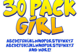 30 Pack Girl Font