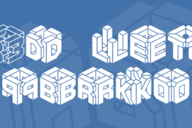 3D LET BRK Font