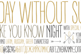 A DAY WITHOUT SUN Font