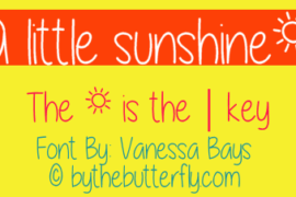 A little sunshine Font