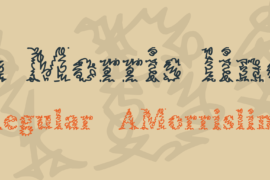 a Morris line Font Family
