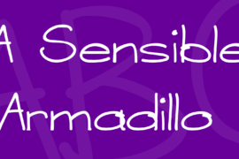 A Sensible Armadillo Font