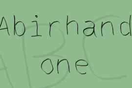 Abirhand one Font