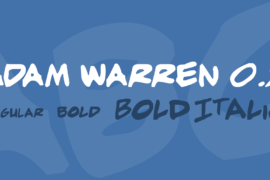 adam warren 0.2 Font Family