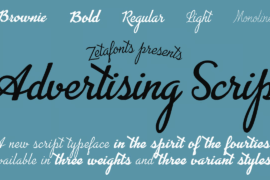 Advertising Script Font Family