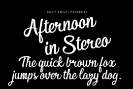Afternoon in Stereo Personal Us Font