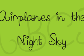 Airplanes in the Night Sky Font