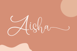 Aisha Demo Font