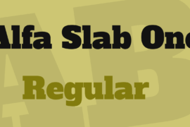 Alfa Slab One Font