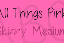 All Things Pink Font Family