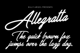 Allegratta Personal Use Font
