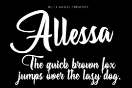 Allessa Personal Use Font