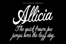 Allicia Personal Use Font