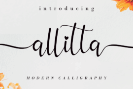 Allitta Calligraphy Font