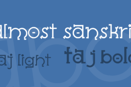 Almost Sanskrit Font Family