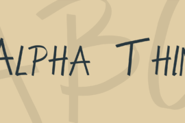 Alpha Thin Font