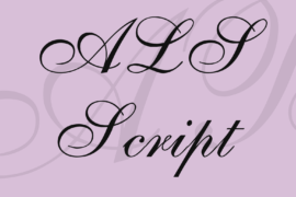 ALS Script Font