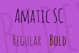 Amatic SC Font Family