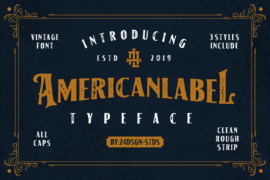 American Label Font Family