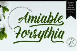 Amiable Forsythia Free Font