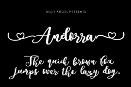 Andorra Personal Use Font