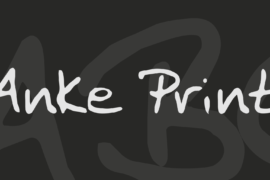 Anke Print Font