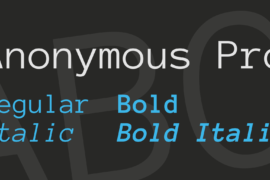Anonymous Pro Font Family