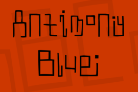 Antimony Blue Font