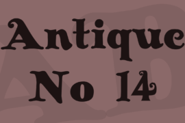 Antique No 14 Font