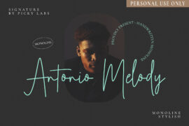 Antonio Melody Signature Font