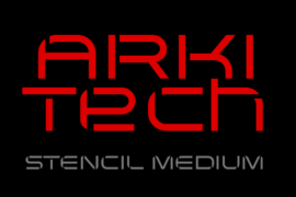 Arkitech Stencil Font