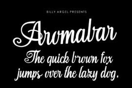 Aromabar Personal Use Font