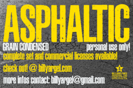ASPHALTIC GRAIN CONDENSED PERSO Font