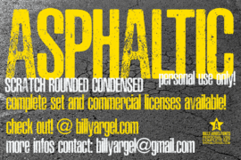 ASPHALTIC SCRATCH ROUNDED PERSO Font