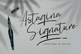 Astagina Signature Font