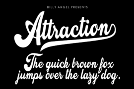 Attraction Personal Use Font