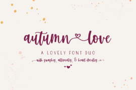 Autumn Love Demo Beck McCormick Font
