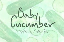 Baby Cucumber Font