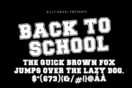 BACK TO SCHOOL PERSONAL USE Font