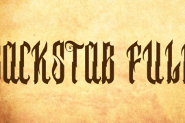 BACKSTAB FULL Font