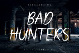 Bad Hunter Brush Font