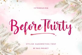 Before Thirty Demo Font