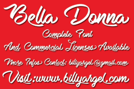 Bella Donna Personal Use Font