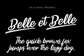 Belle et Belle Personal Use Font