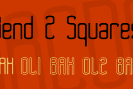 Bend 2 Squares Font Family