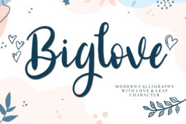 Biglove – Personal Use Font