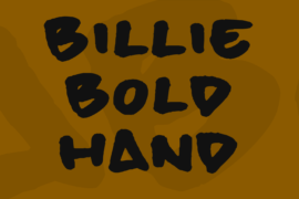 billie Bold Hand Font