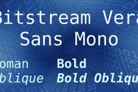 Bitstream Vera Sans Mono Font Family